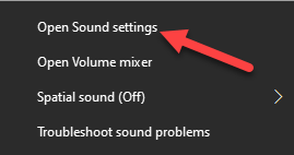 sound settings